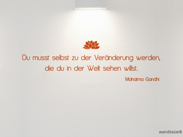 Preview: wandtattoo mit Lotosblume und Spruch über Veränderung
